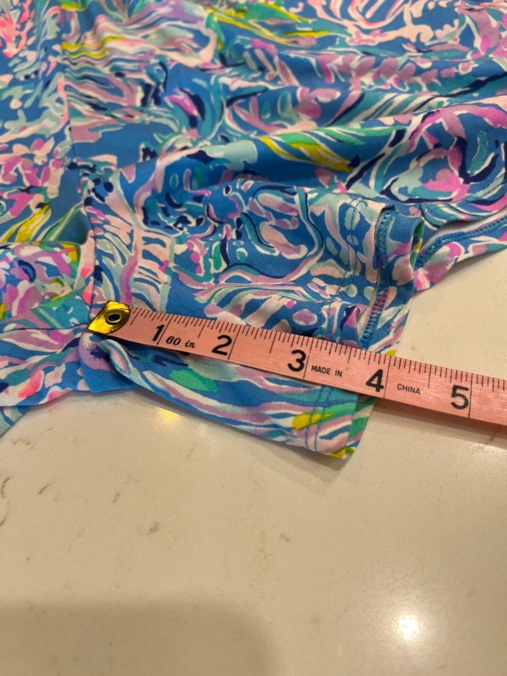 Lilly Pulitzer Patsi Romper All Together Now Print Blue Pink - Picture 11 of 12